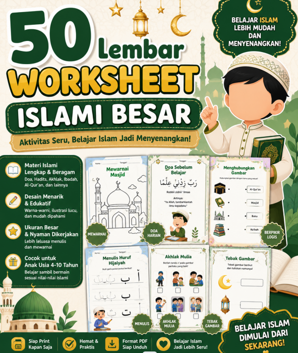 50 FILE PDF WORKSHEET ISLAMI