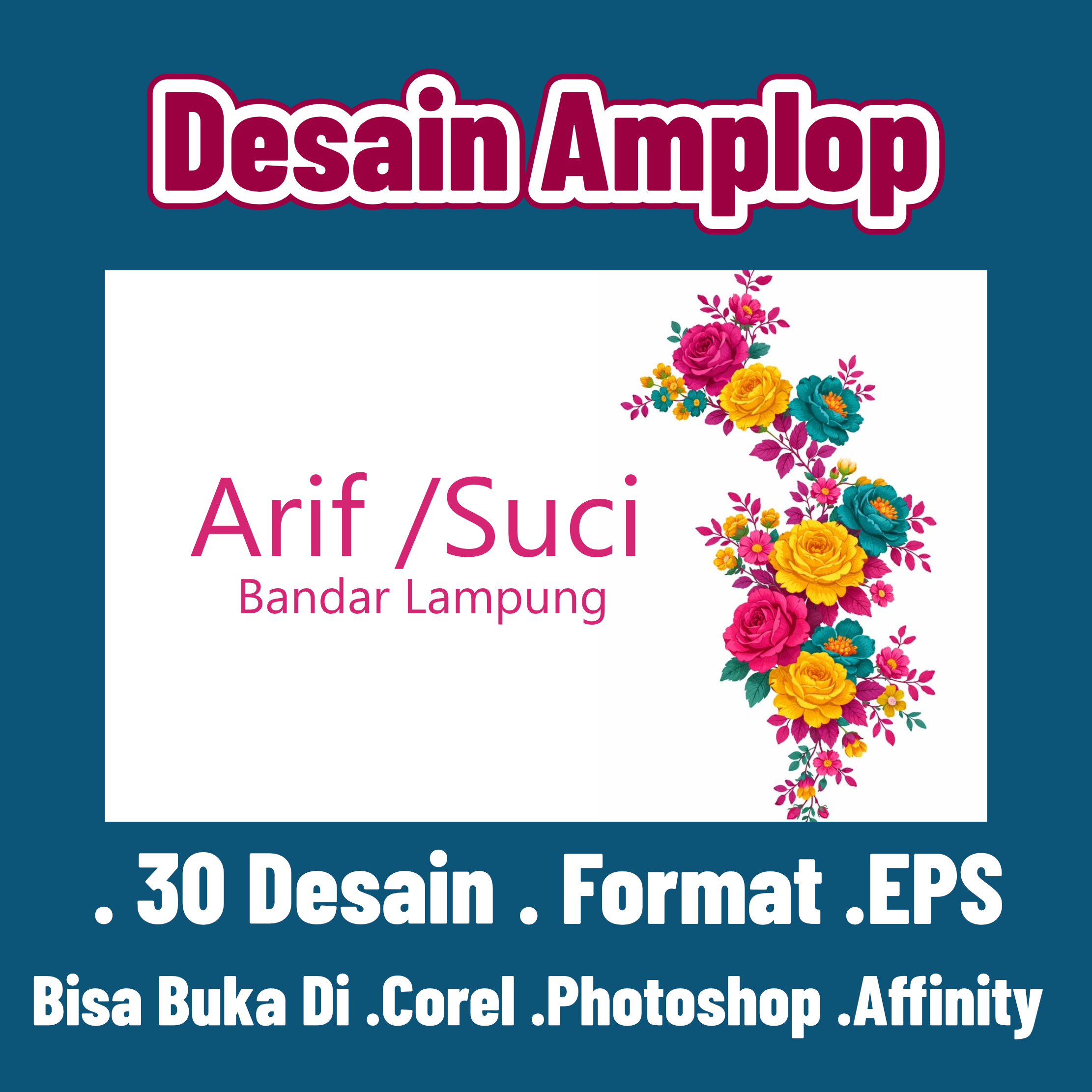30 DESAIN AMPLOP KONDANGAN FORMAT .EPS
